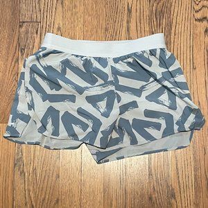 Women's Asics Running Shorts Blue Patterns Size S